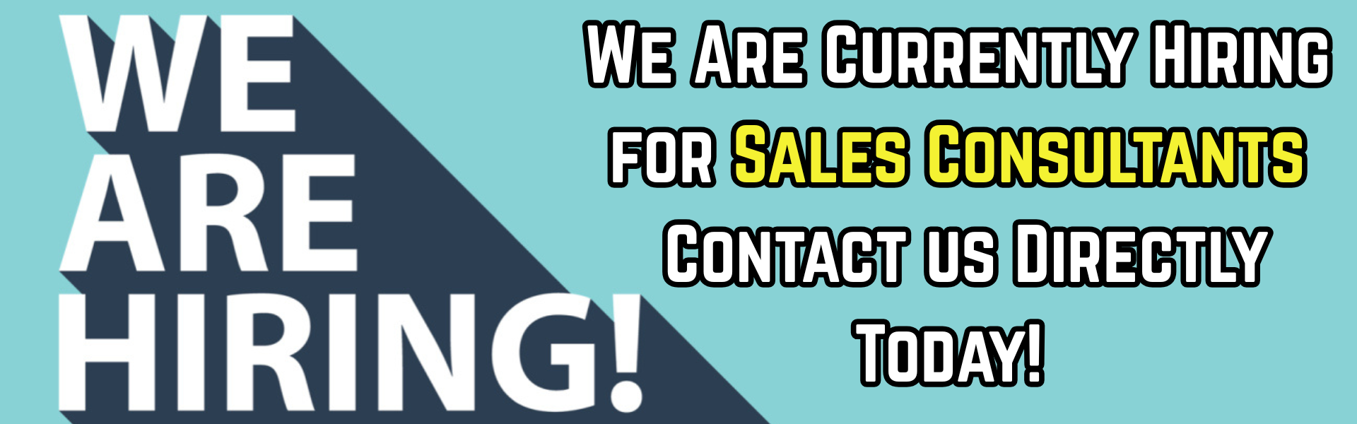 Sales Consultants banner July 2026
